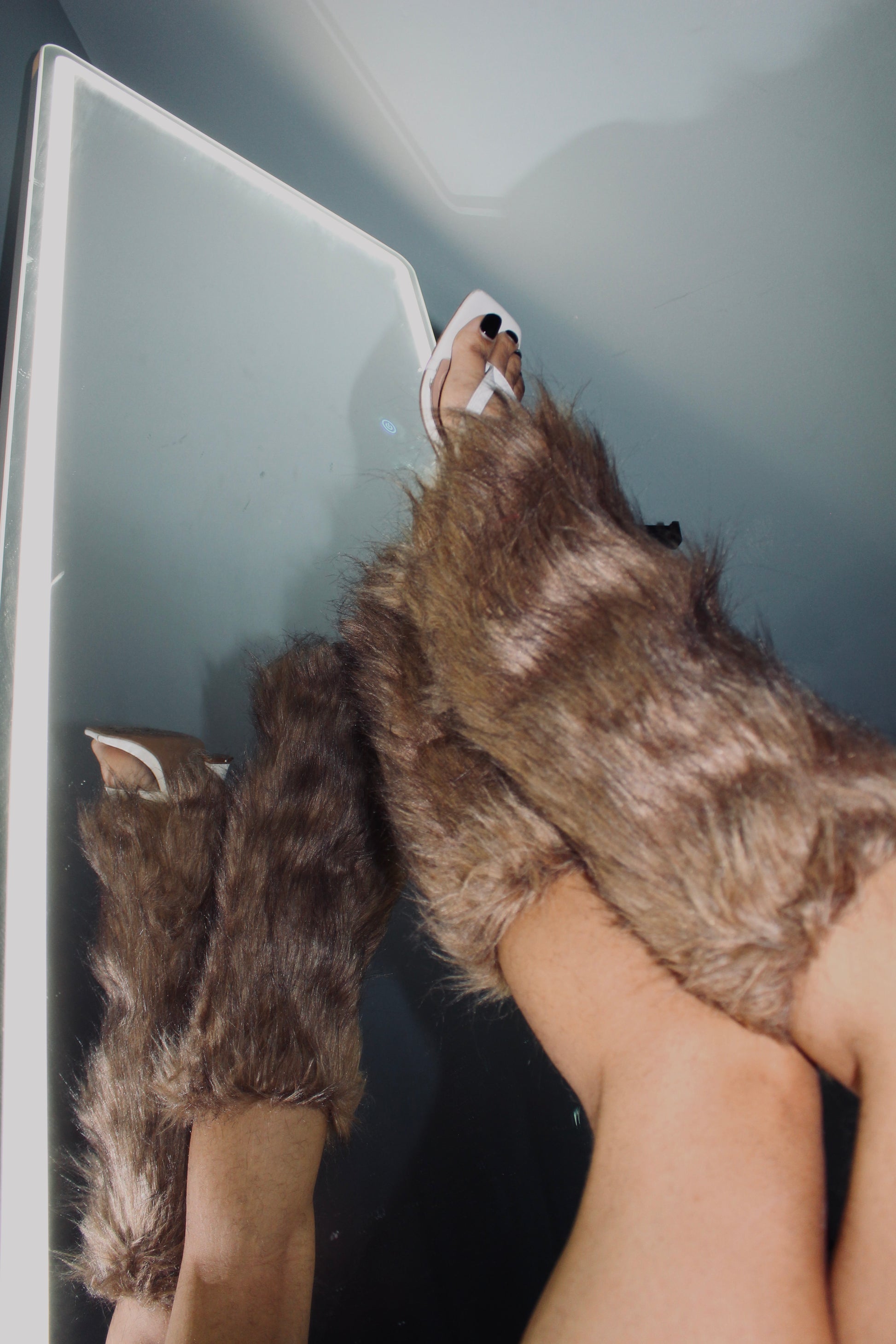 Brown Bear Fur Leg Warmers