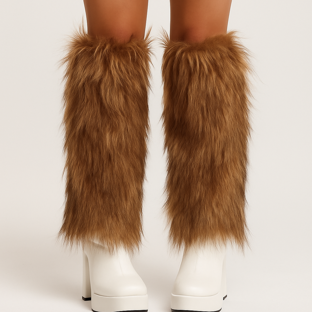 Brown Bear Fur Leg Warmers